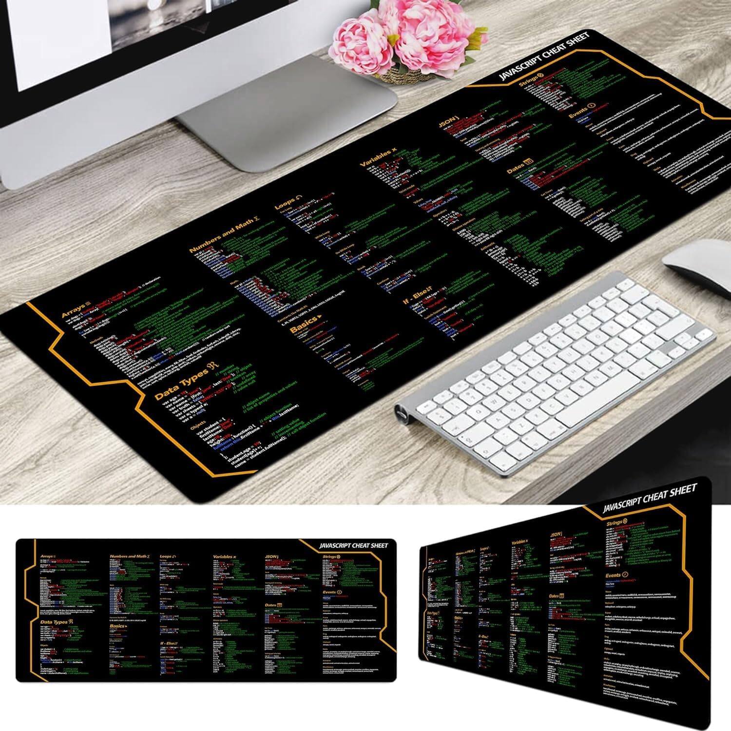 Designfullprint JavaScript Cheat Sheet Mouse Pad – Developer Reference ...