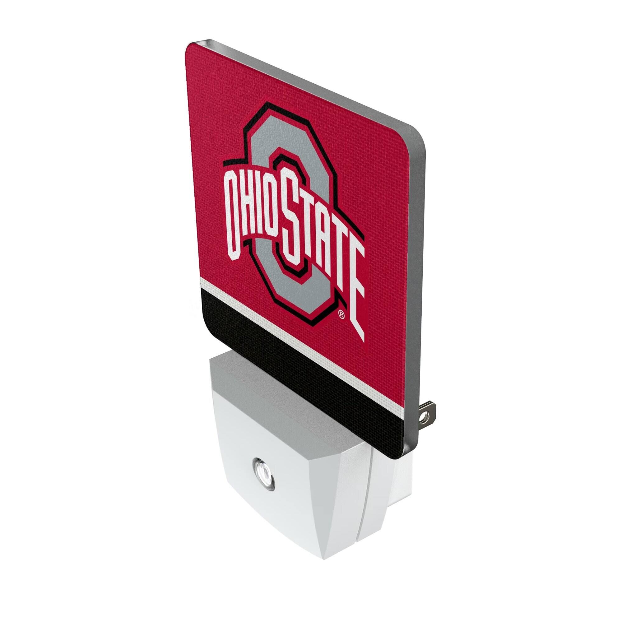 Alt View 1. Keyscaper - Ohio State Buckeyes Stripe Design Nightlight 2-Pack - Multicolor.