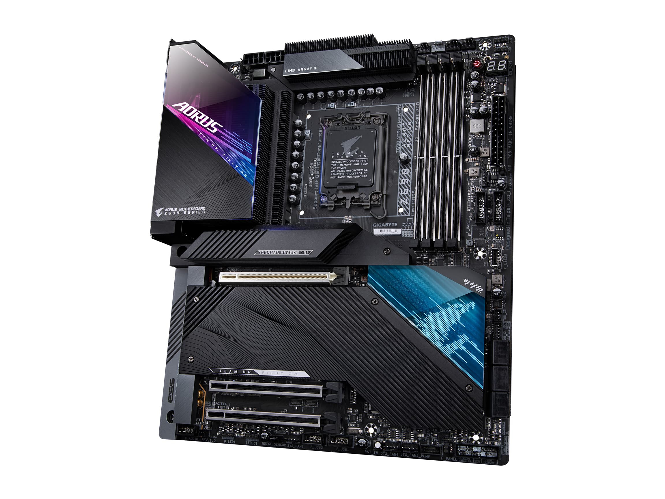 Alt View 11. GIGABYTE - Z690 AORUS MASTER Socket 1700 USB 3.2 Intel Motherboard with RGB Lighting - Black.