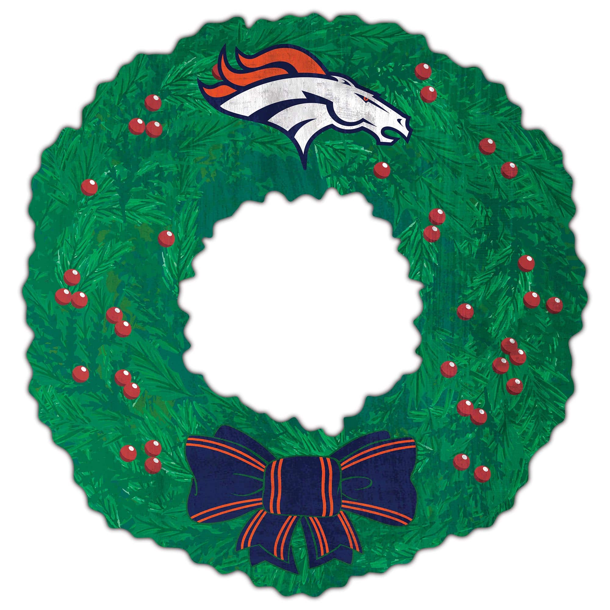 Front. Fan Creations - 16'' Team Wreath Sign - Green.