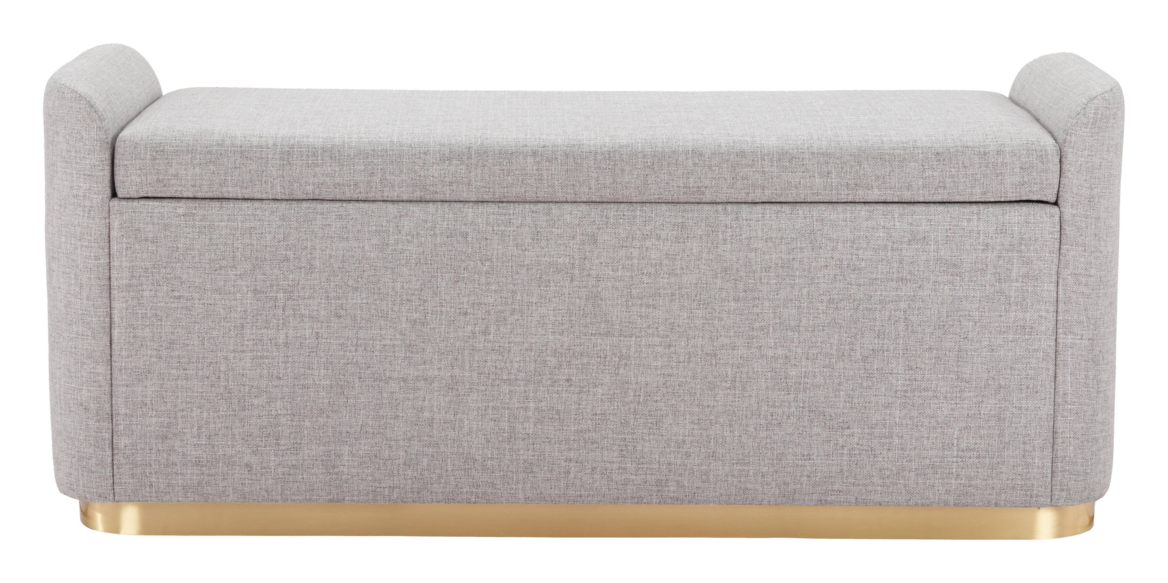 Alt View 1. Hivvago - Dobo Storage Bench Gray - Gray.