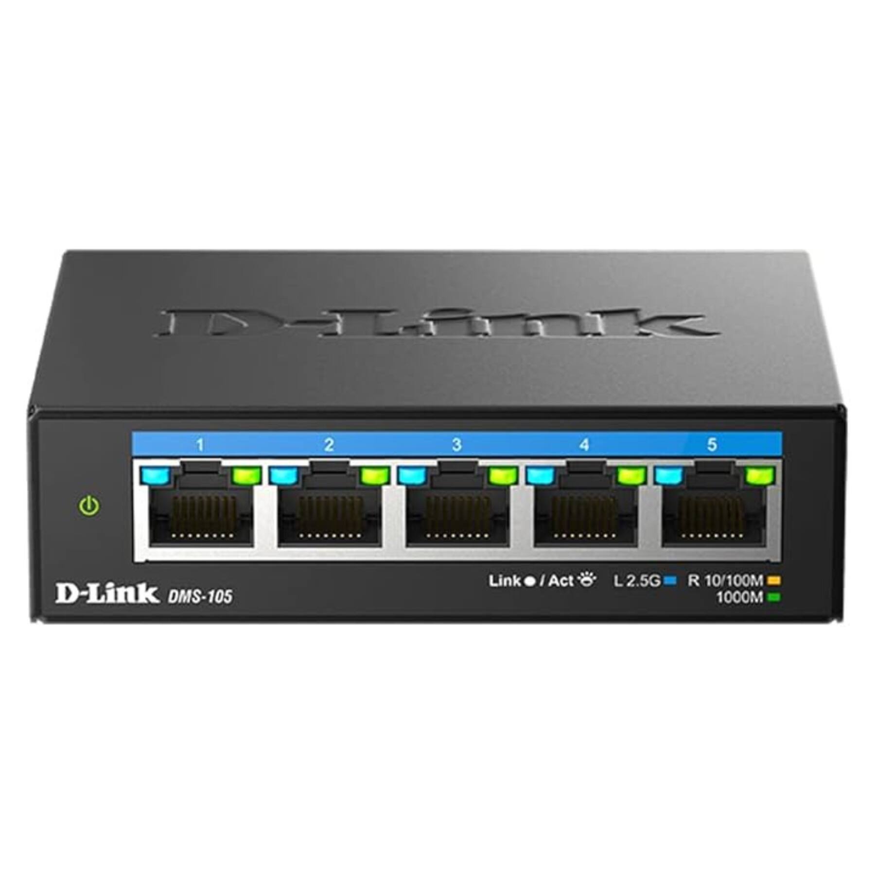 D-Link DMS-105
1 2 3 4 5
Link / Act L 2.5G R 10/100M 1000M