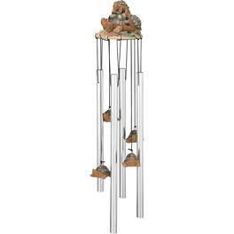 FC Design - 23" Long Turtle Round Top Wind Chime Outdoor Patio or Garden Hanging Decoration - Multi-Color