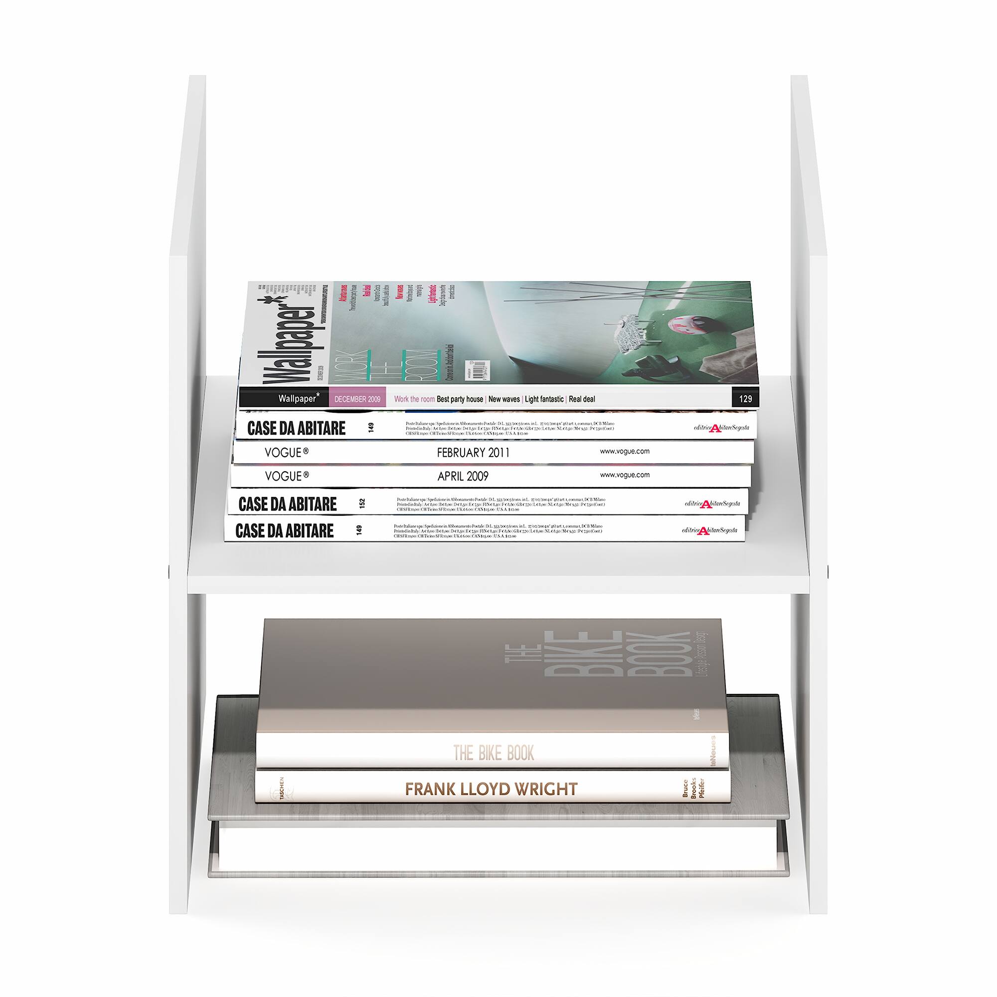 Wallpaper  
DECEMBER 2009  
CASE DA ABITARE  
VOGUE + FEBRUARY 2011  
VOGUE + APRIL 2009  

THE BIKE BOOK  
FRANK LLOYD WRIGHT