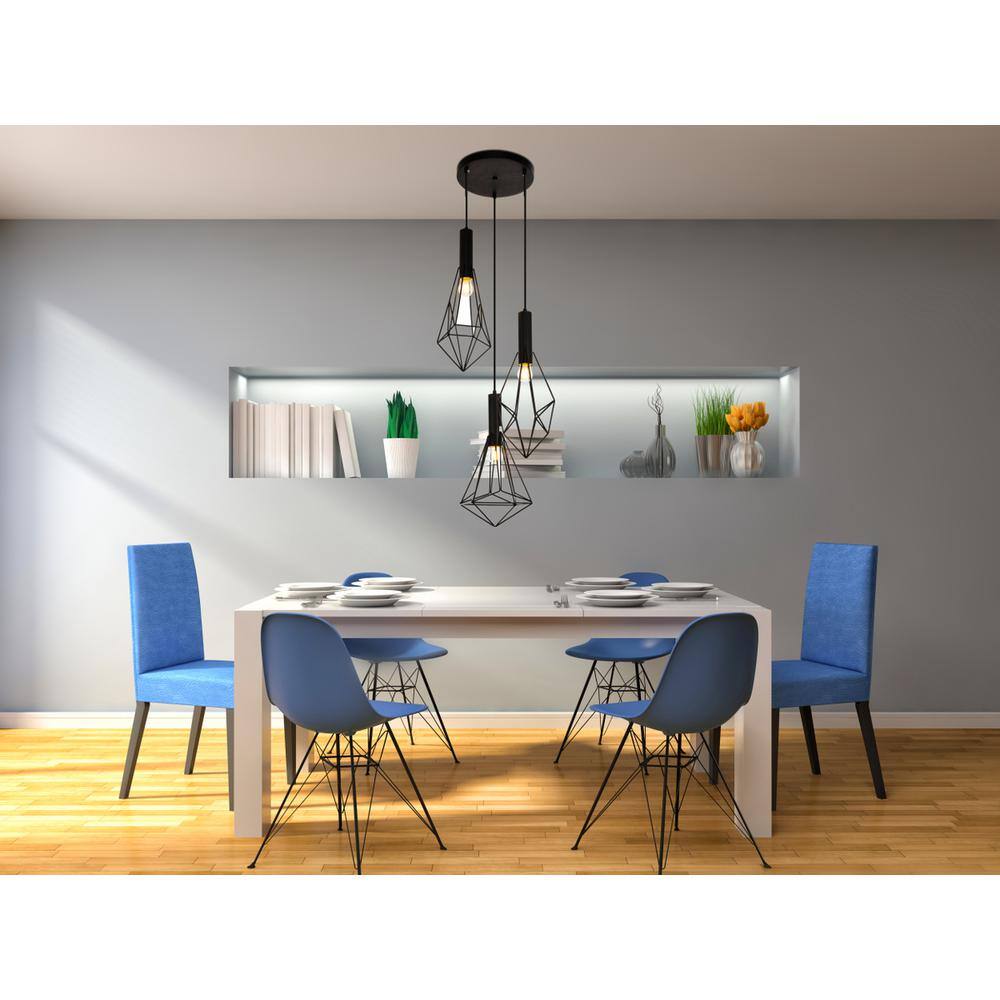 Angle. Living District - Jago Collection Pendant D16.0 H30.4 Lt:3 Black Finish - Black.
