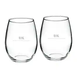 Jardine - Nebraska-Kearney Lopers Team Design Two-Piece 21oz. Stemless Wine Glass Set - Multicolor
