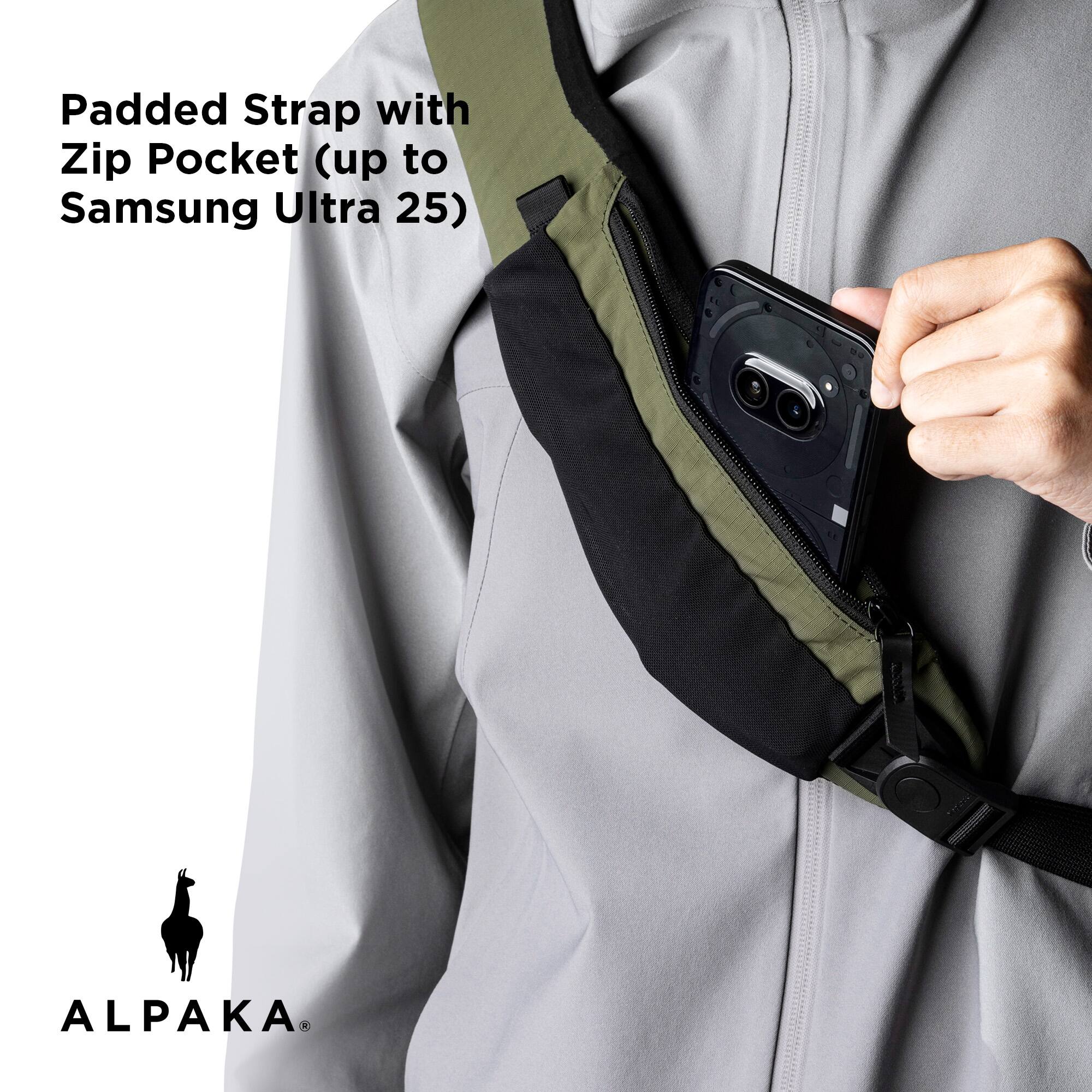 Padded Strap with Zip Pocket (up to Samsung Ultra 25)  
ALPAKA
