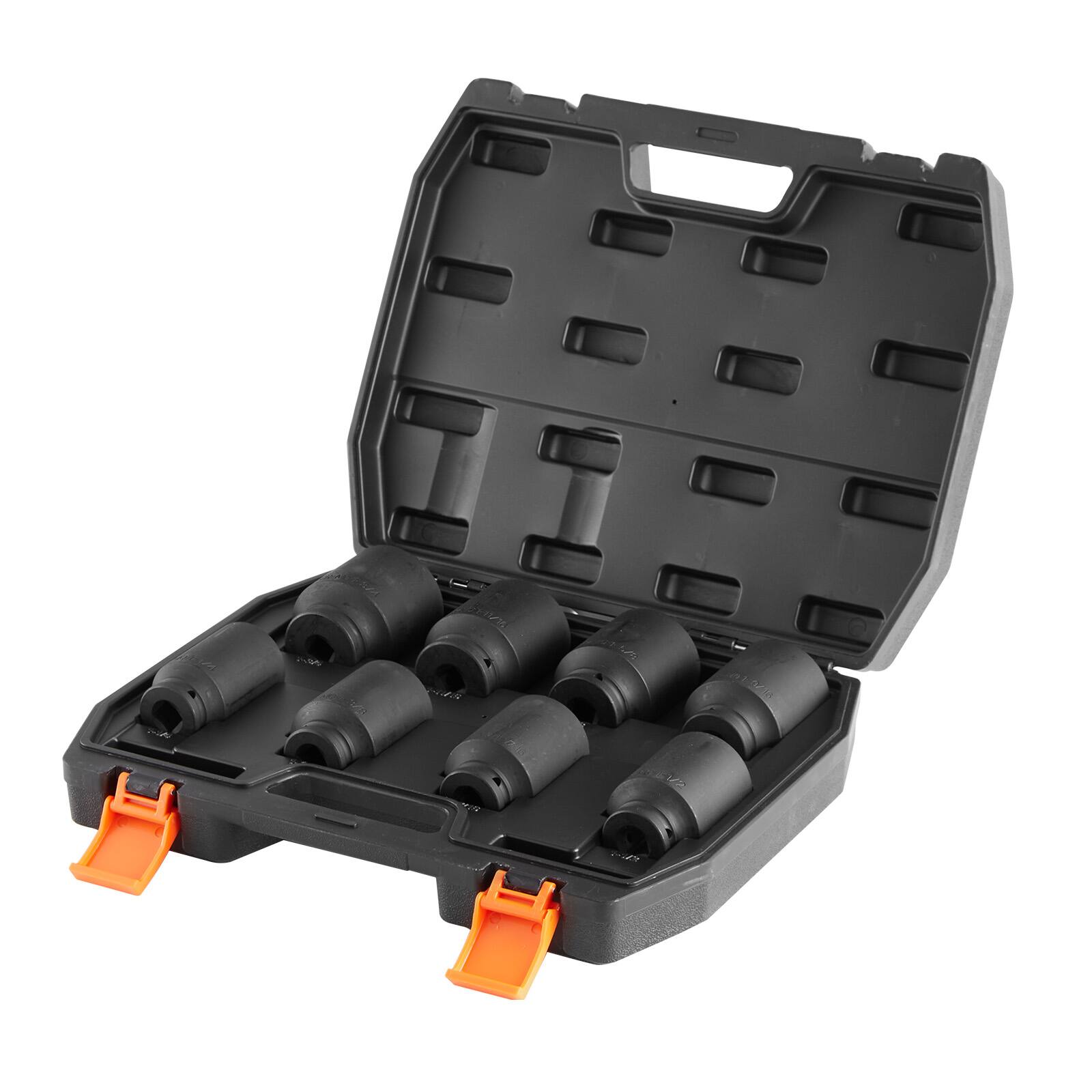Alt View 2. LOVMOR - Axle Nut Impact Socket Set 1 2 Drive Deep 12 Point 8PCS Metric Nut Socket.