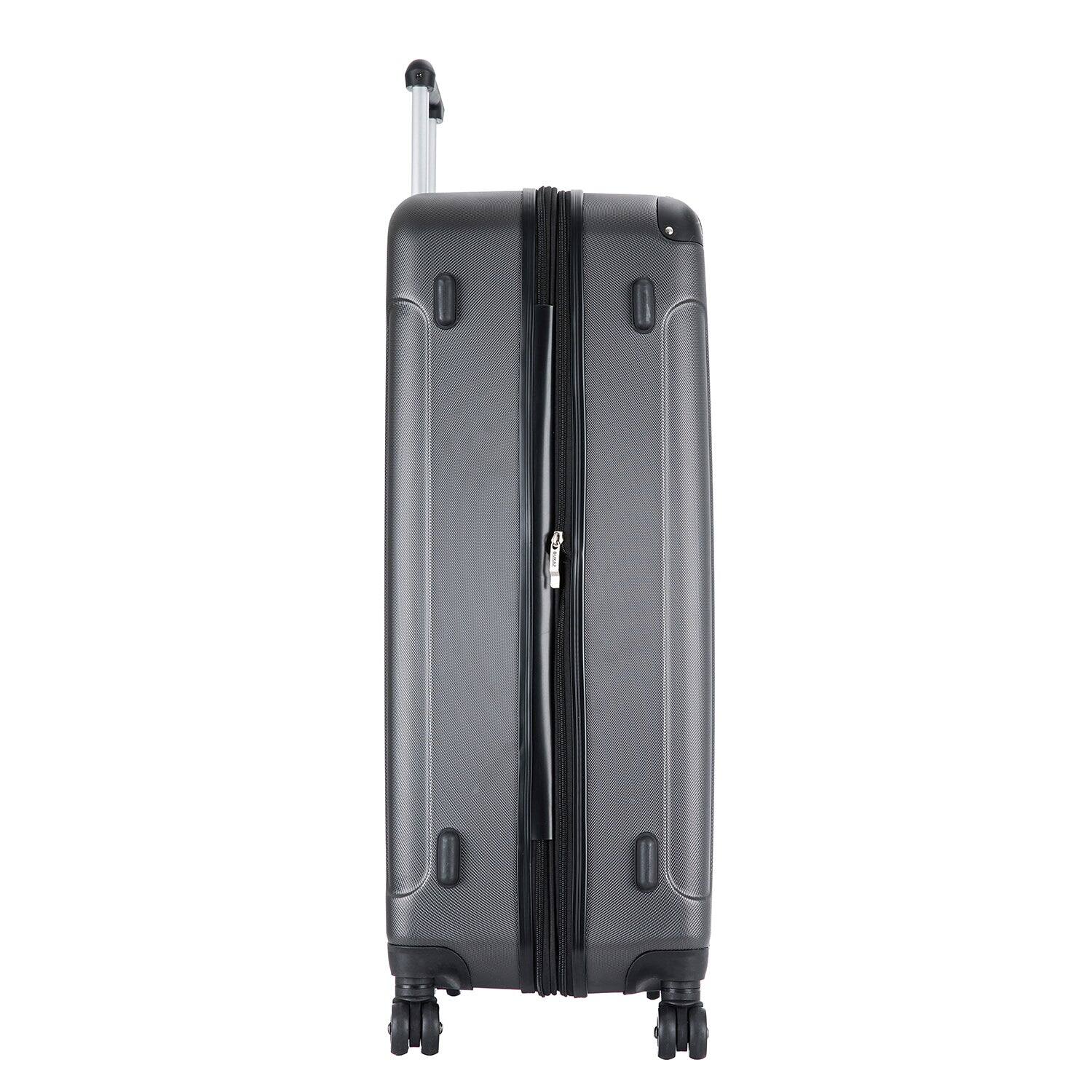 Alt View 2. DUKAP - Intely Smart Hardside 2 Piece Luggage Set 20"/28" with USB and integrated weight scale - GREY.