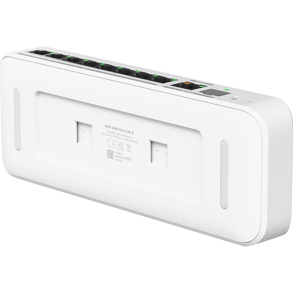 MAN: USW-Plex-2.5G-8  
USW-Plex-2.5G-8  
Toos Hrk I MN  
1000 Des huttun SA Made3000oor CEL YYWNC X0XXXXXXXXXXx XXXXXX  

M/N: USW-Plex-2.5G-8  
Ubiquiti, 668 Third Avenue, New York, NY 10017 USA  
Made in China  
CE UK  
FCC  
IC  
YYWNC  
X0XXXXXXXXXX  
XXXXX