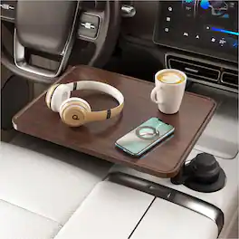 Stylel Star - Car Desk for Laptop, Cup Holder Table with 360° Rotation - Wooden Car Laptop Mount, Car Table & Car Food Tray Compati - Default