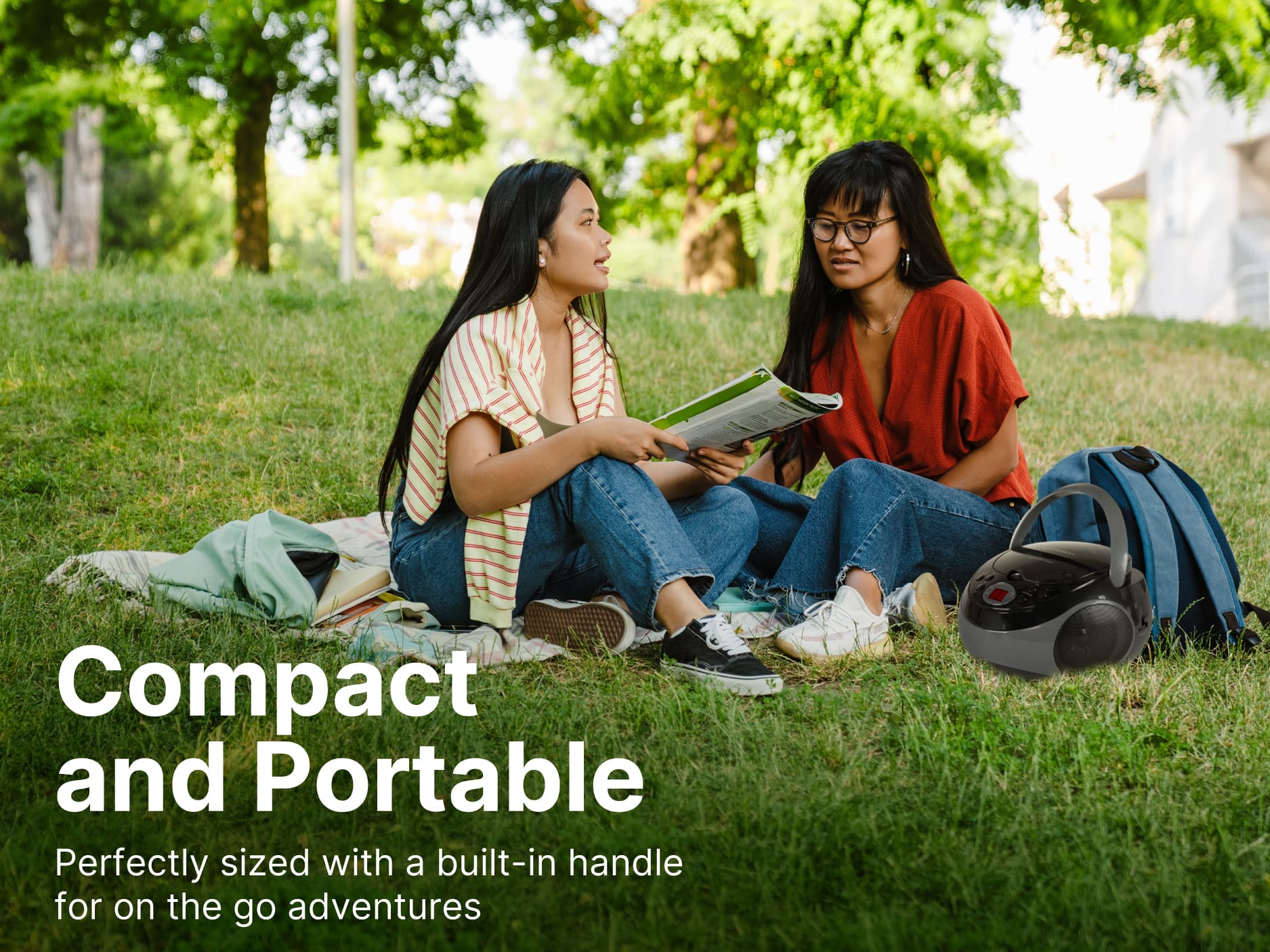 Compact and Portable
Perfectly sized with a built-in handle for on the go adventures