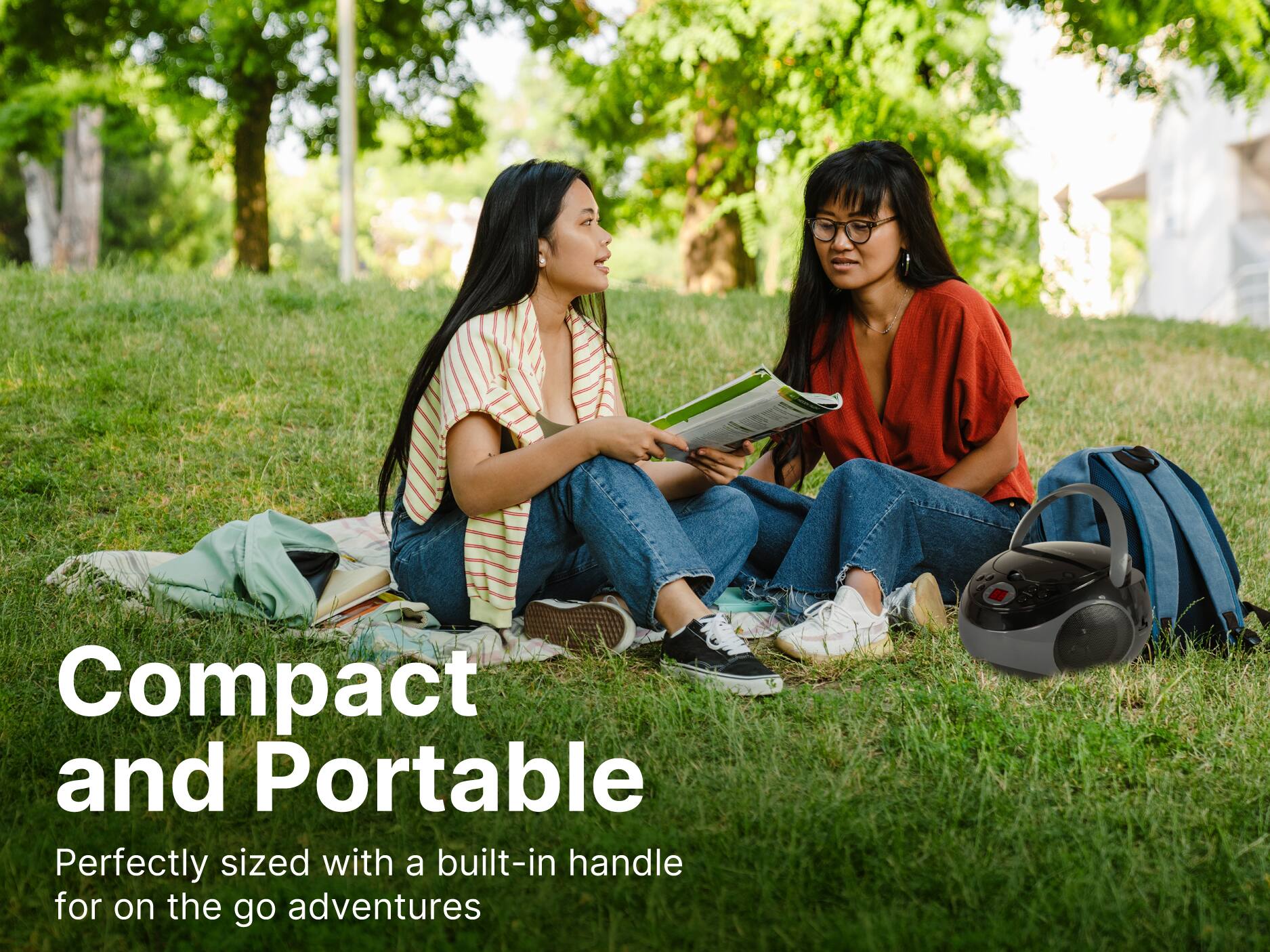 Compact and Portable
Perfectly sized with a built-in handle for on the go adventures