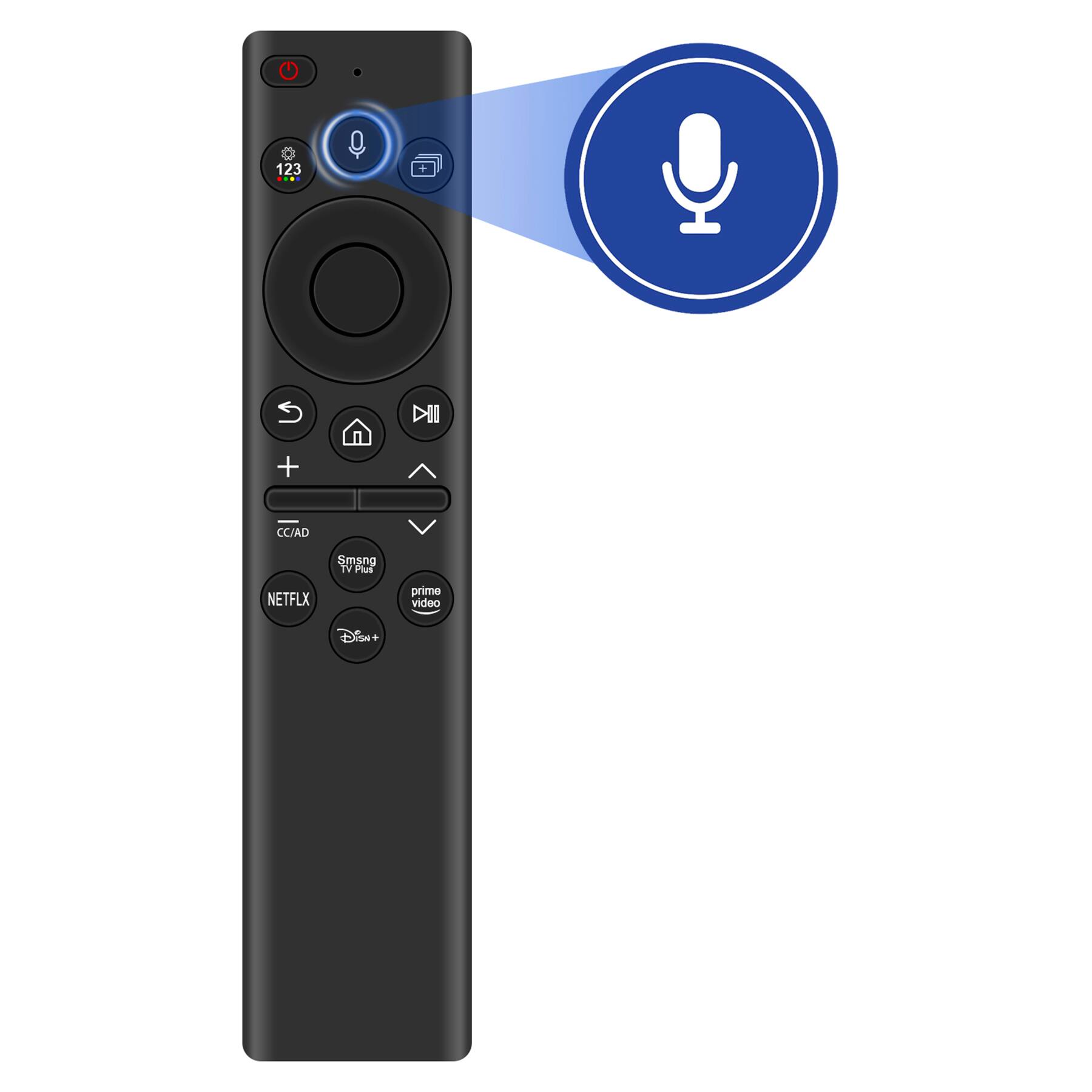 123 + DII + CC/AD  
Smsng TV Plus  
NETFLX  
prime video  
Disney+