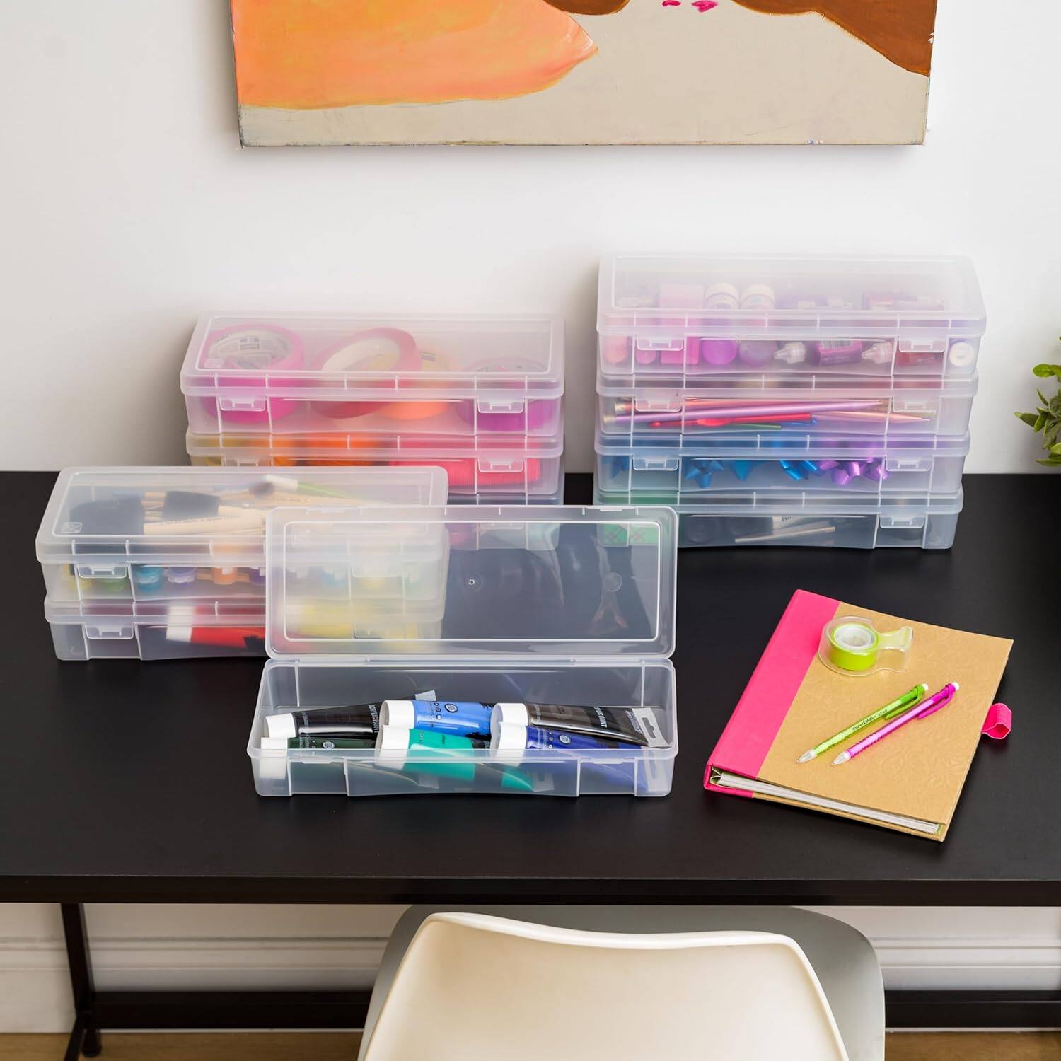 Alt View 5. IRIS USA - Pencil Case Box Storage Container.