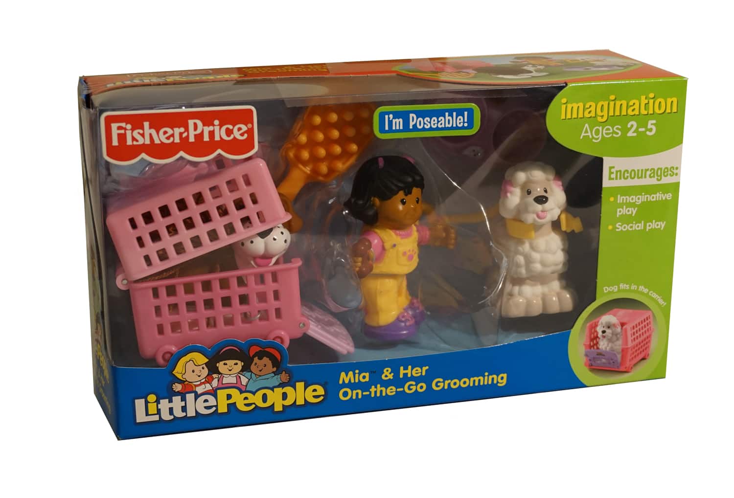 Mattel - Little People Mia & Her On-the-Go Grooming - Multi