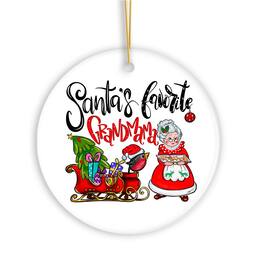OrnamentallyYou - Santas Favorite Grandmama Christmas Ornament Grandmother Gift - Multi-colored