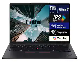 Lenovo - ThinkPad T14 Laptop 14.0 IPS FHD+ Display (Intel Ultra 7-255U, 32GB DDR5, 1TB PCIe SSD, Backlit KB, Win 11 Home) - Black
