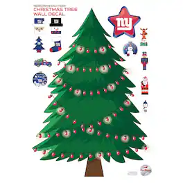 Fan Creations - New York Giants Holiday Wall Decal - Multicolor