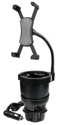 ToughTested - Power Cup XL Mount Bottle Holder + Phone Mount - Black