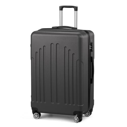 Alt View 1. Winado - 28" Checked Luggage Trolley Case ABS Hardside Large Suitcase with Double Spinner Wheels & TSA Lock for Travel Business - Dark Gray.