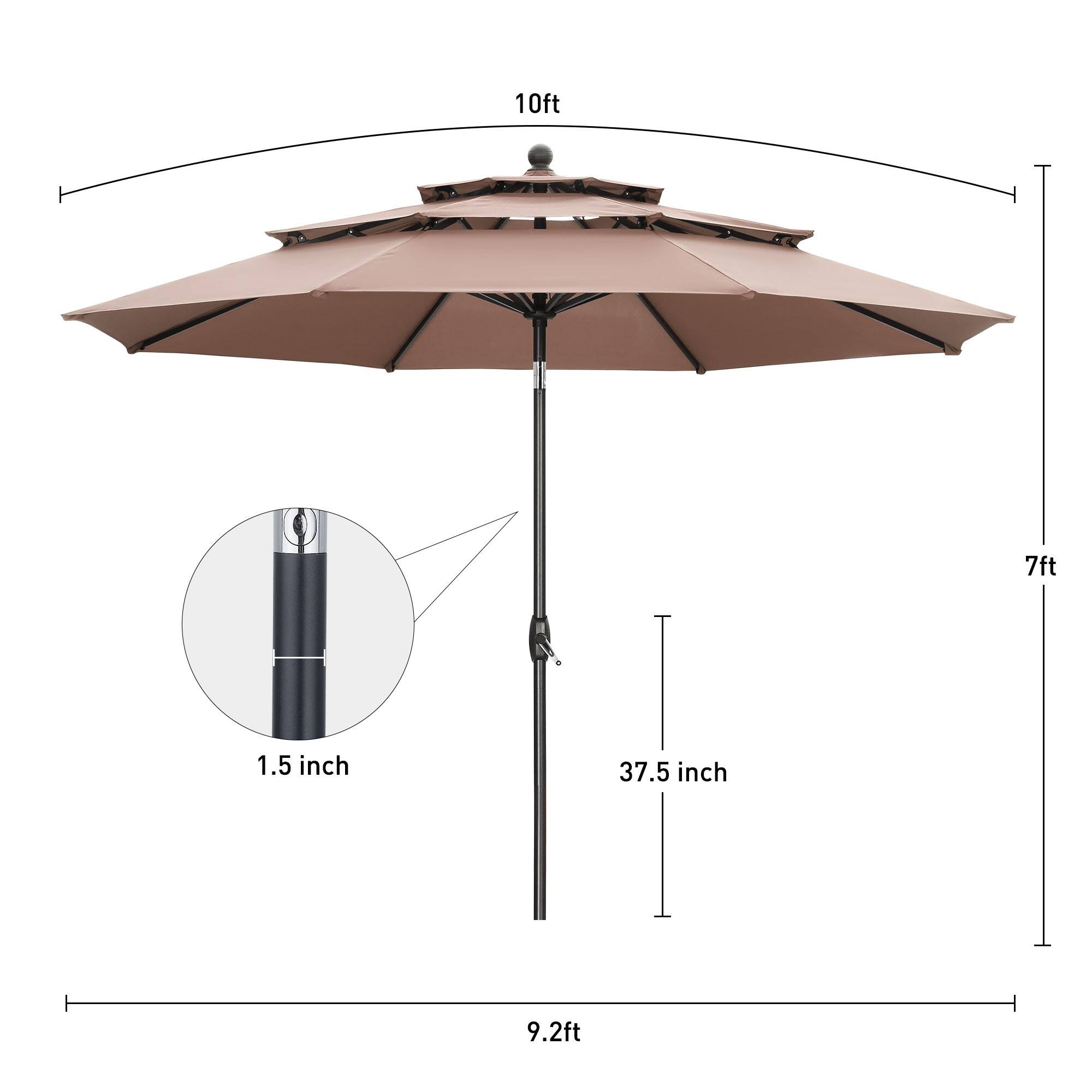 The text on the image reads: 10ft 7ft 1.5 inch 37.5 inch 9.2ft.