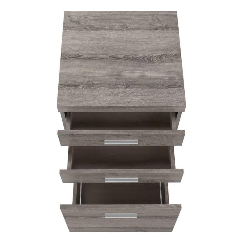 Alt View 5. HTUTWOO - File Cabinet - Rolling Mobile Storage Drawers, Printer Stand,  Contemporary Modern Office Work Organizer - Taupe.