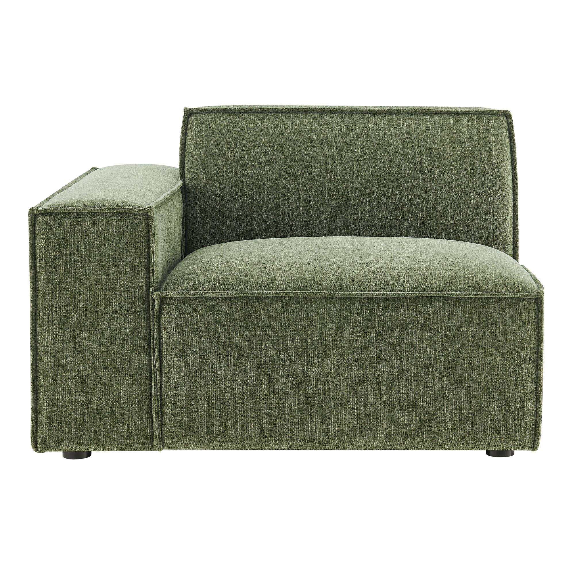 Alt View 6. Modway - Restore Performance Fabric Upholstered Left-Facing Modular Lounge Chair by Modway - Foliage.