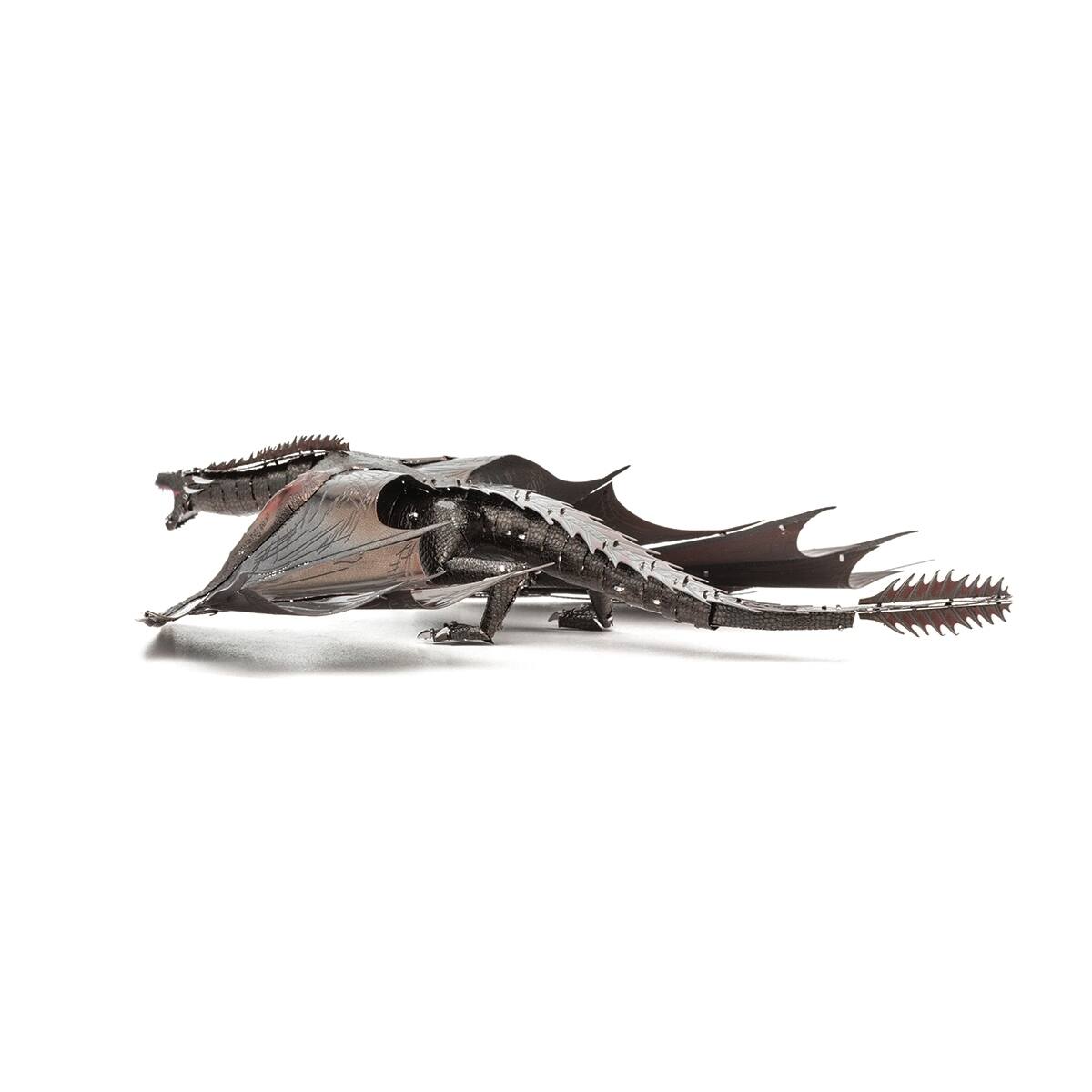 Alt View 3. Metal Earth - Metal Earth Premium Series Game of Thrones Drogon 3D Metal Model Kit Fascinations - Silver.