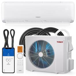 Tosot - 12,000 BTU Mini-Split Heat Pump Air Conditioner, 115V, 19 SEER2, WiFi-Enabled Ductless Inverter, Cosmo Series - White