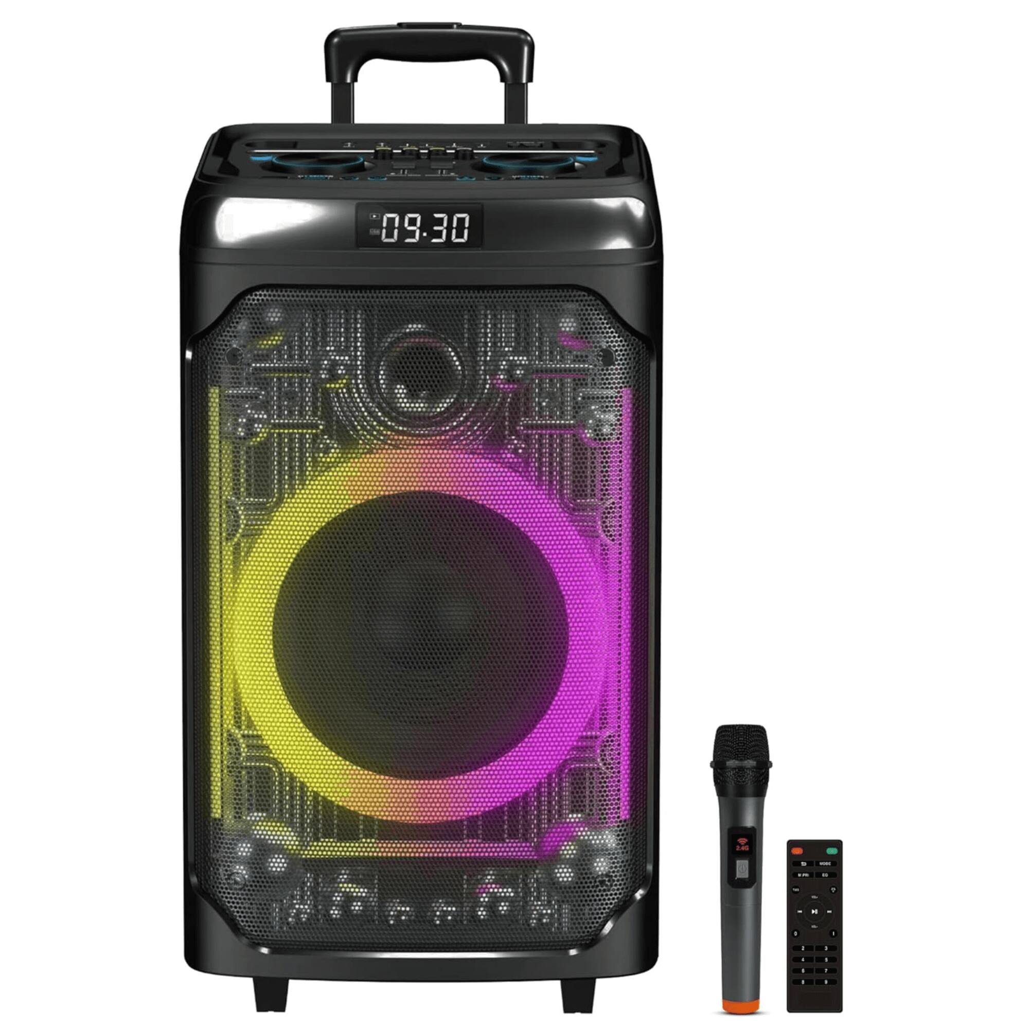 Alt View 1. iQ Sound - CYBER FLEX12 12-Inch Portable Bluetooth Party Speaker - Black.