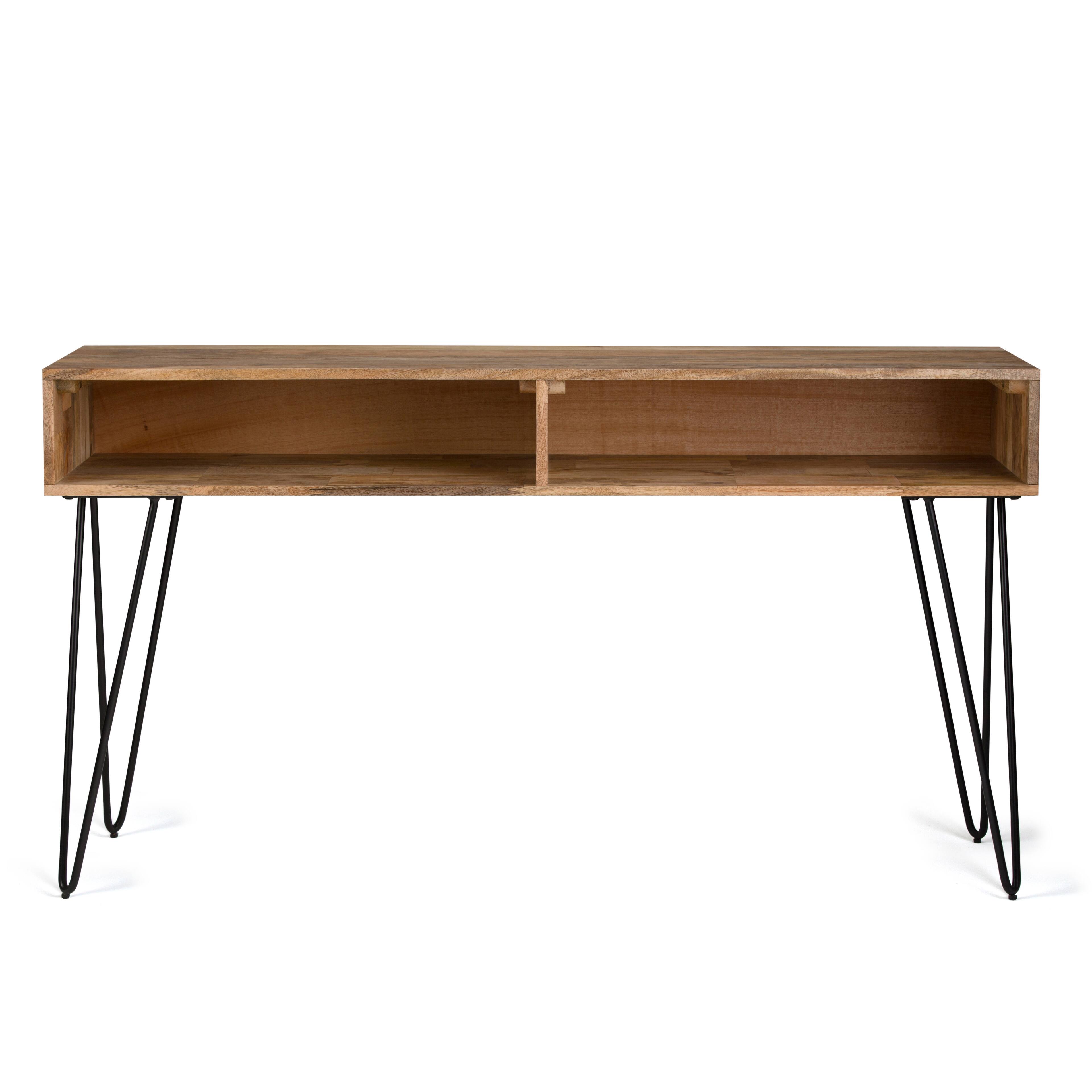 Left. Simpli Home - Hunter Console Sofa Table - Natural.