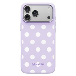 Ornarto - Designed for iPhone 17 Pro Max Case, Liquid Silicone Soft Gel Shockproof Protective Case-Purple Polka - Purple Polka Dot