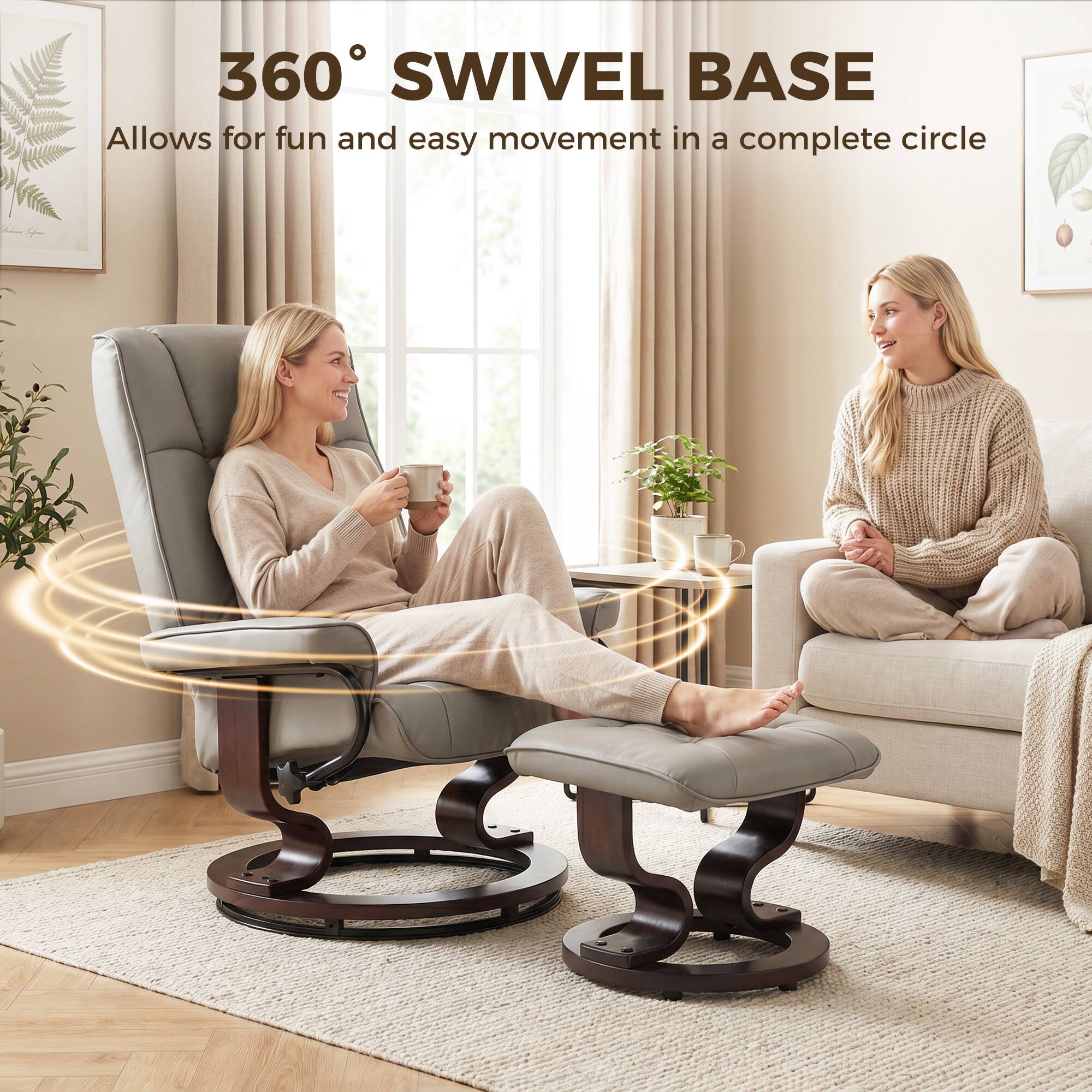 360° SWIVEL BASE  
Allows for fun and easy movement in a complete circle