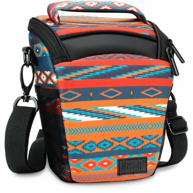 Accessory Power - USA Gear GRQLQTL100SWEW Rugged Carrying Case Canon, Nikon DSLR Camera - Weather Resistant, Rain Resistant - Southwest