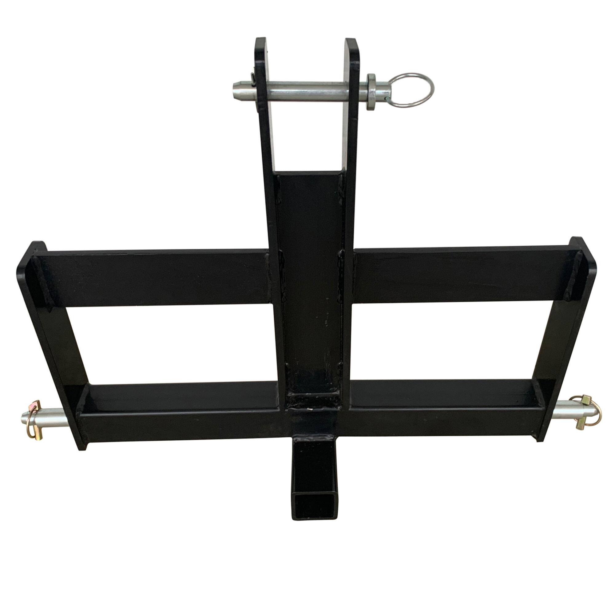 Front. Field Tuff - Field Tuff Heavy-Duty Tractor Hitch, 2" Receiver Suitcase Weight Holder, Black - Black.