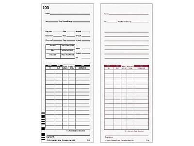 Alt View 1. Lathem - Lathem Time Cards for 7000E and 7500E Time Clocks, 100/Pack (E79-100) - White.