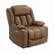 Front. Manhattan Lane - Mario Power Recliner Lift Chair, Heating Massage, Brown Faux Leather - Brown.