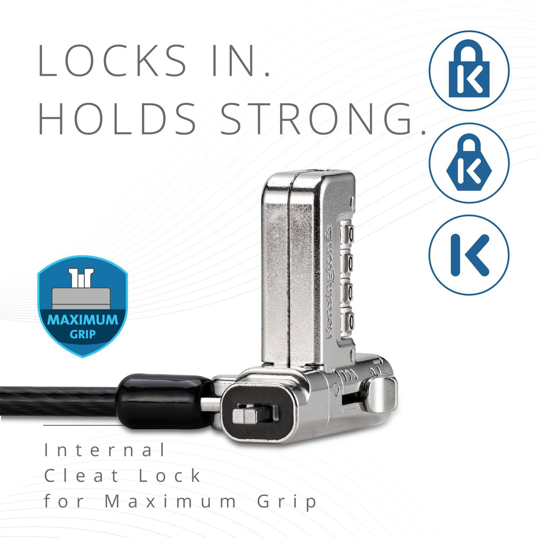 LOCKS IN. HOLDS STRONG.  
K  
MAXIMUM GRIP  
Internal Cleat Lock for Maximum Grip