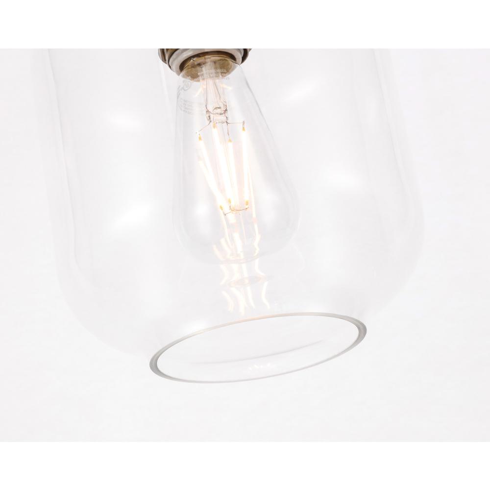 Alt View 2. Living District - Collier 1 light Brass and Clear glass Flush mount - Brass And Clear Glass.