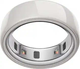 Oura - Ring 4 Ceramic - Smart Ring - Size Before You Buy with OR4 Sizing Kit - Size 9 - Cloud - (2025)