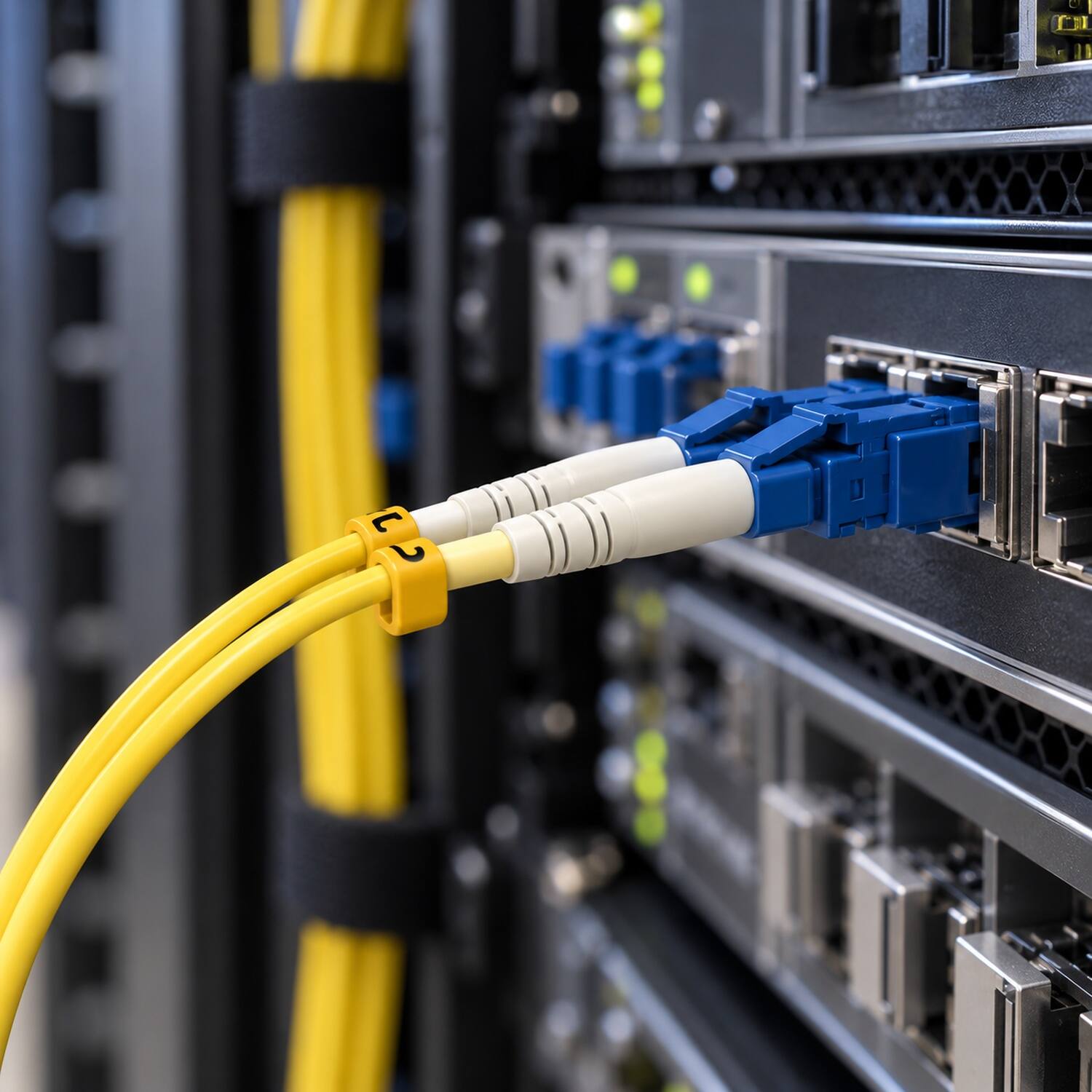 Left. Sanoxy - 10m LC/LC Duplex 9/125 Single Mode Fiber Optic Cable - Multi.