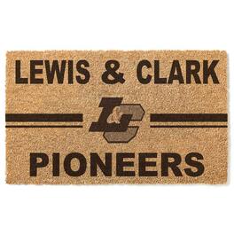 Jardine - Lewis & Clark College Pioneers 18" x 30" Team Logo Doormat - Brown