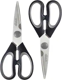 Livingo - 7.5 Inch Heavy Duty Kitchen Food Scissors 2-Pack