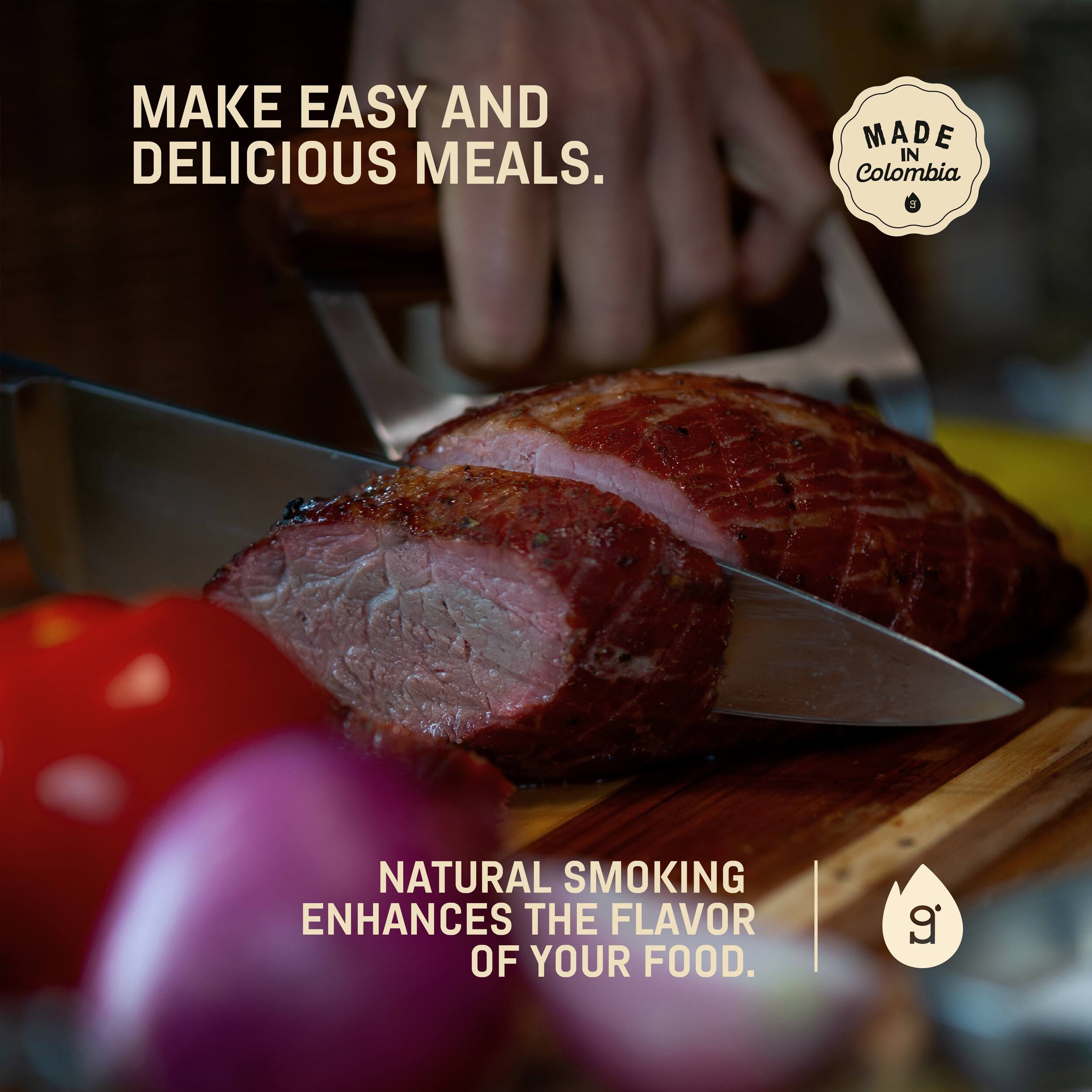 MAKE EASY AND DELICIOUS MEALS.

MADE IN Colombia

NATURAL SMOKING ENHANCES THE FLAVOR OF YOUR FOOD.