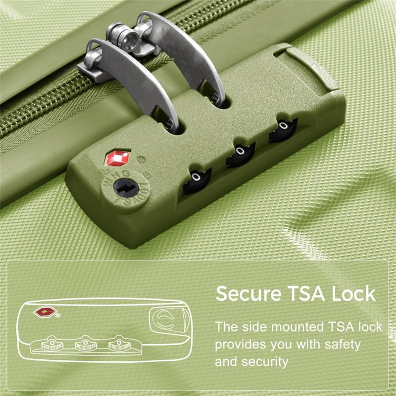 Secure TSA Lock  
The side mounted TSA lock provides you with safety and security