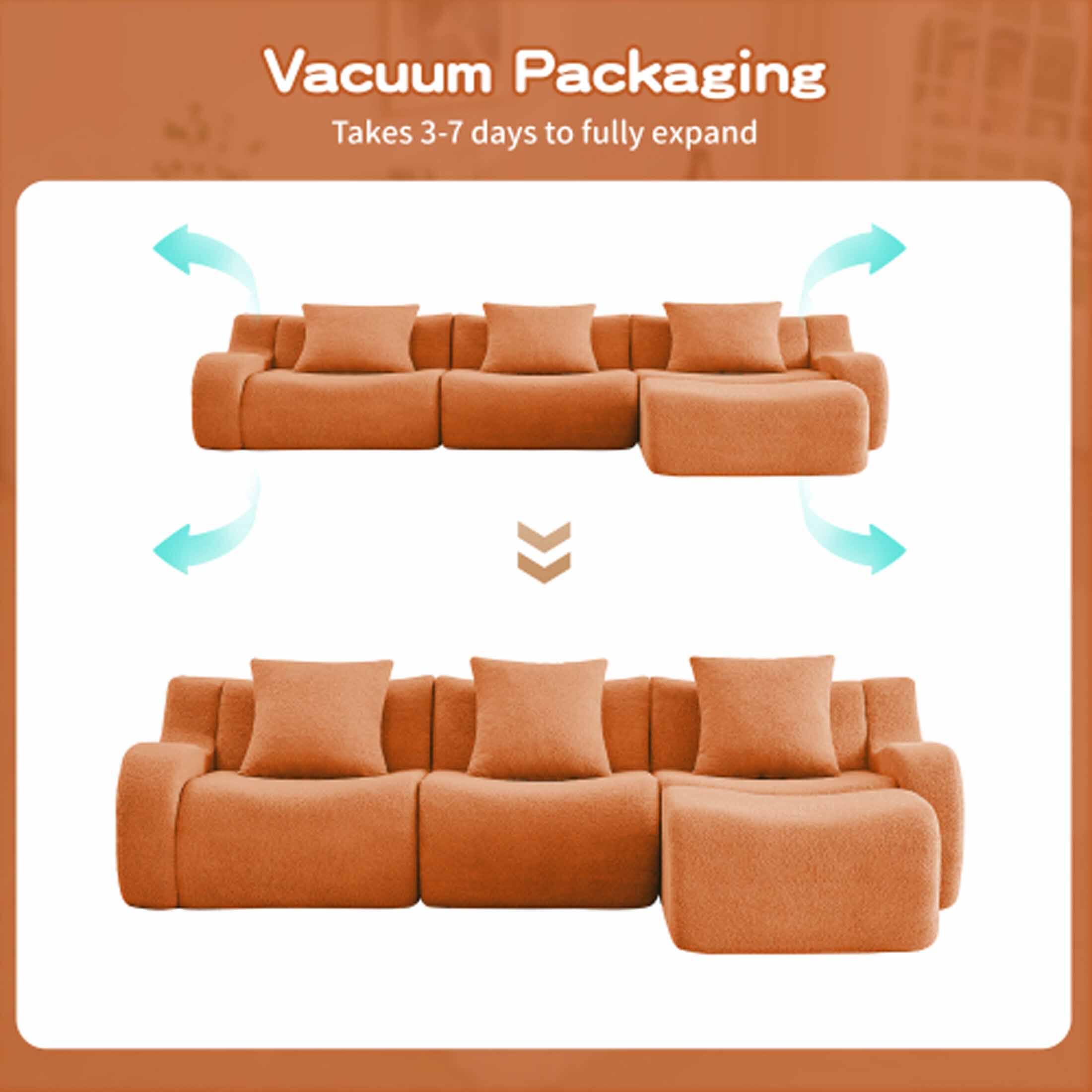 Vacuum Packaging  
Takes 3-7 days to fully expand