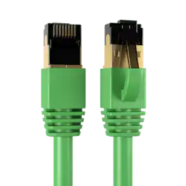 Cables Direct Online - Cat8 Ethernet Cable 0.5FT, 40Gbps High-Speed RJ45 Shielded Copper Cord for Router, PC & Gaming - Green