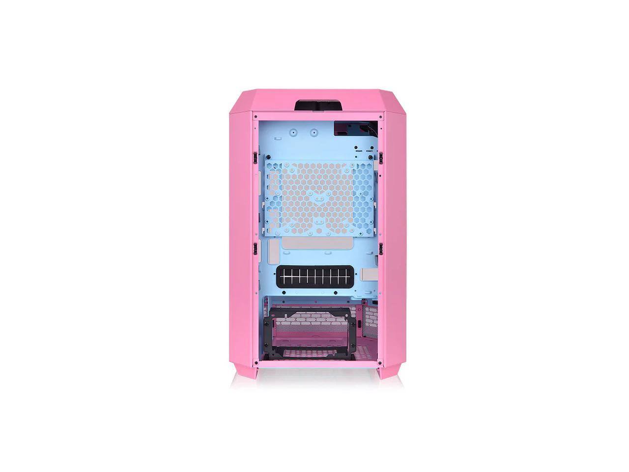 Alt View 3. Thermaltake - Tower 300 Bubble Pink mATX Case; 2x140mm Fans; 420mm Rad Support; Horiz Display; CA-1Y4-00SAWN-00 - Pink.