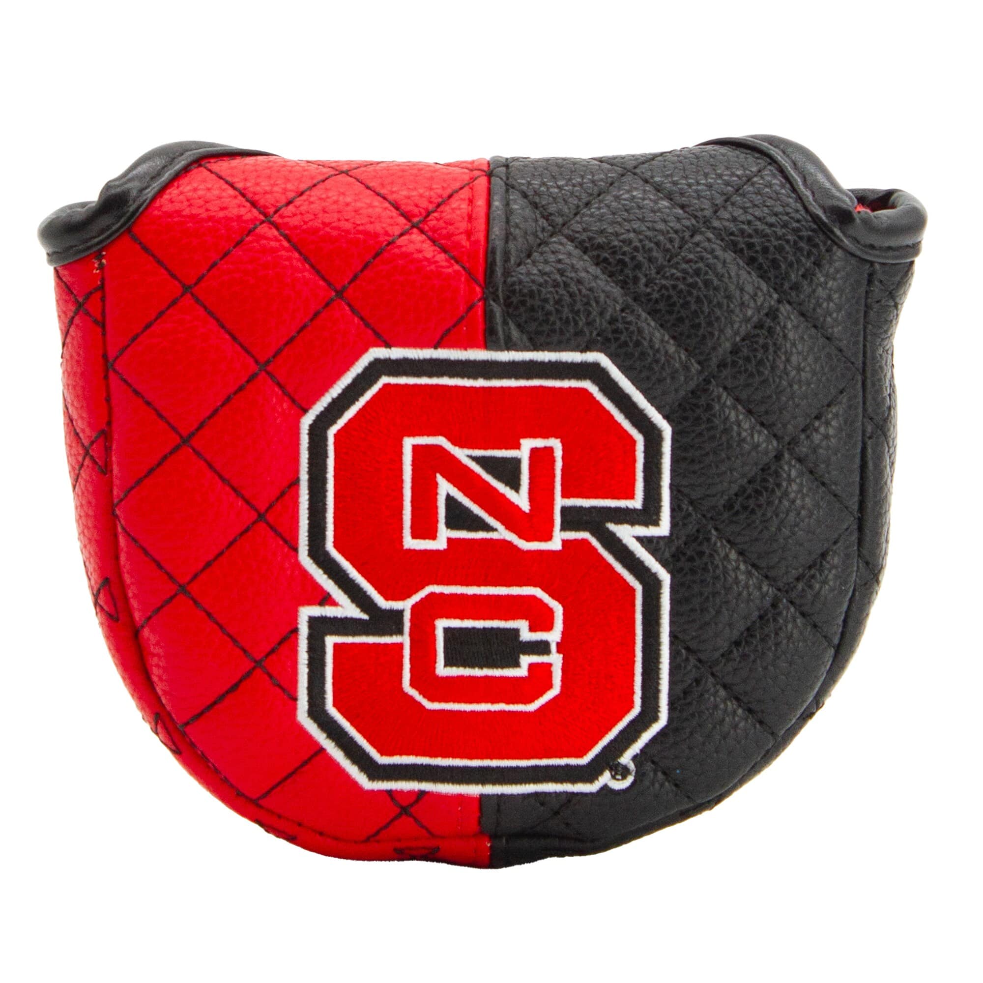 Front. Team Golf - NC State Wolfpack Quilted Mallet Putter Cover - Multicolor.